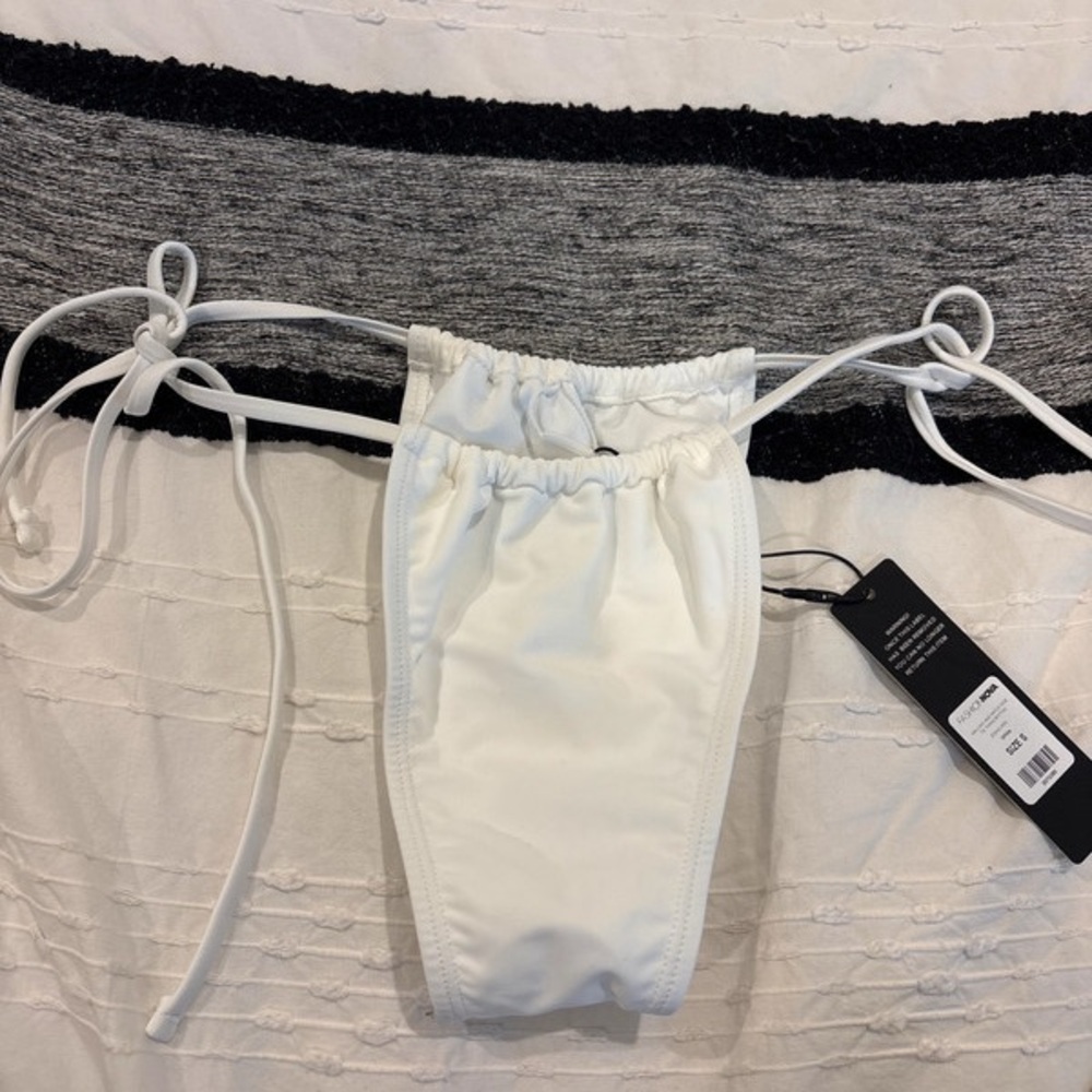Fashion Nova White String Bikini Bottom S new